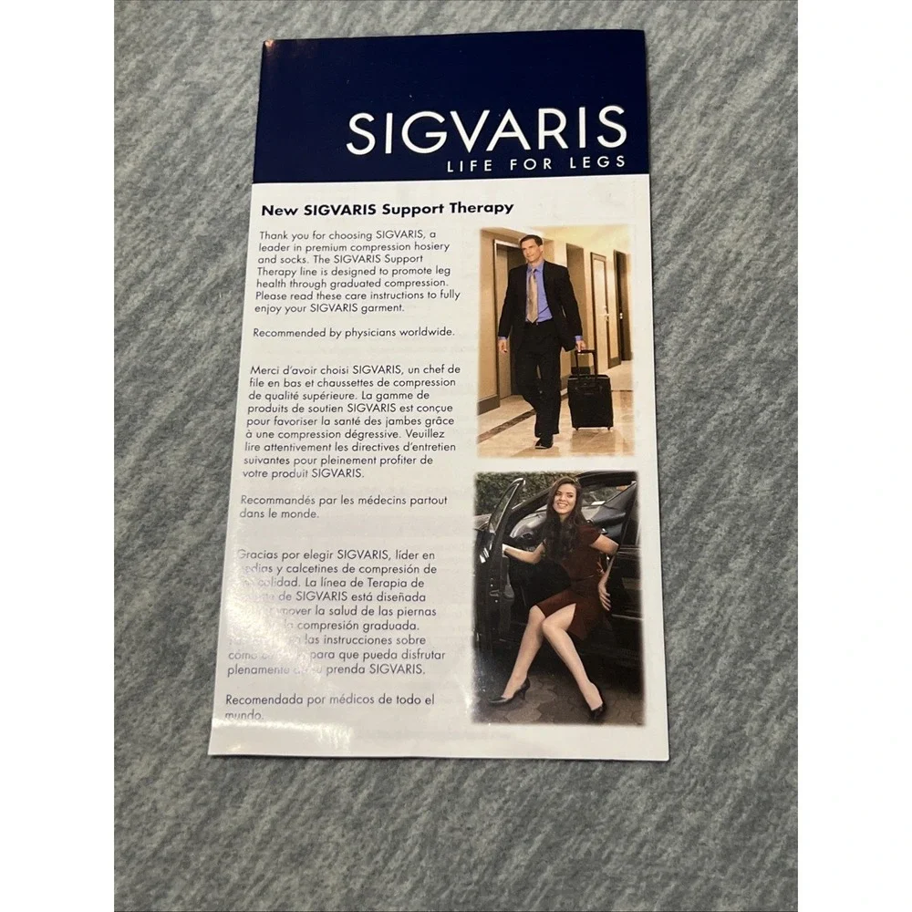 Sigvaris Life For Legs Support Therapy Stockings Knee Hi Size C Shoe 11.5-14 New